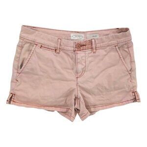Chino by Anthropologie Khaki Shorts Size 30", Soft Pink Embroidered Shorts